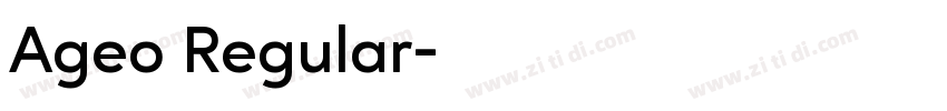 Ageo Regular字体转换